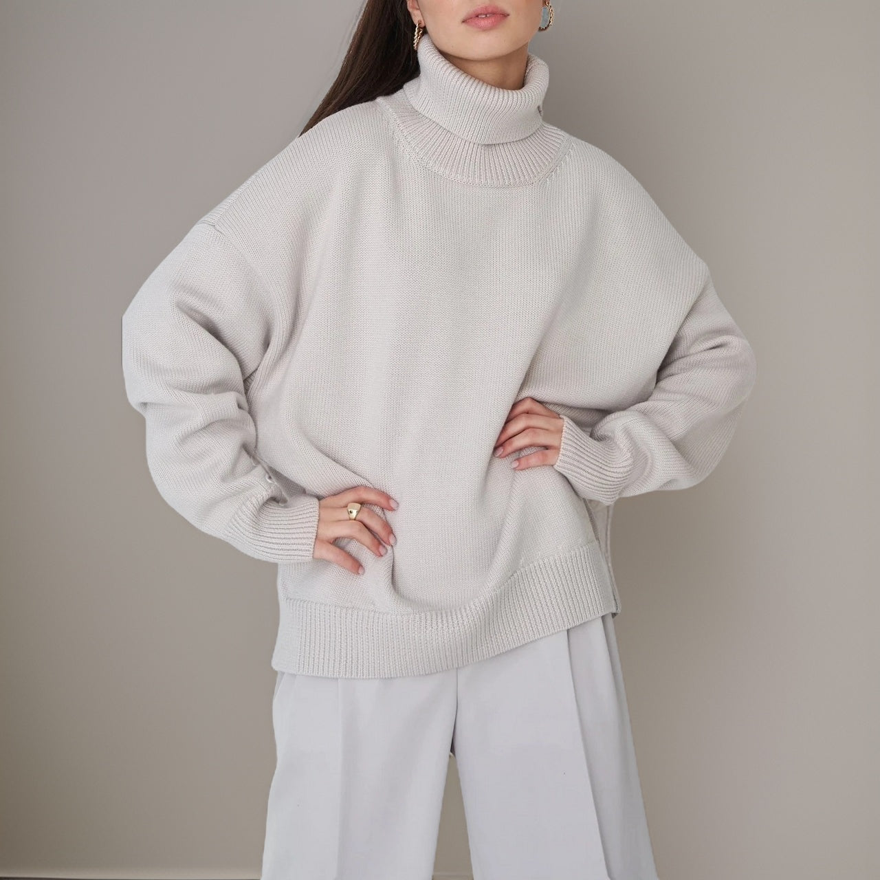 Jersey de punto con cuello vuelto Danissa