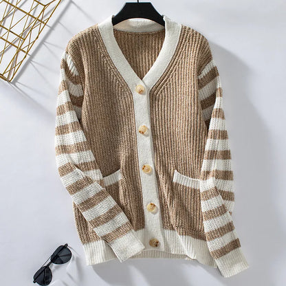 Jersey de rayas con botones Amelie para mujer
