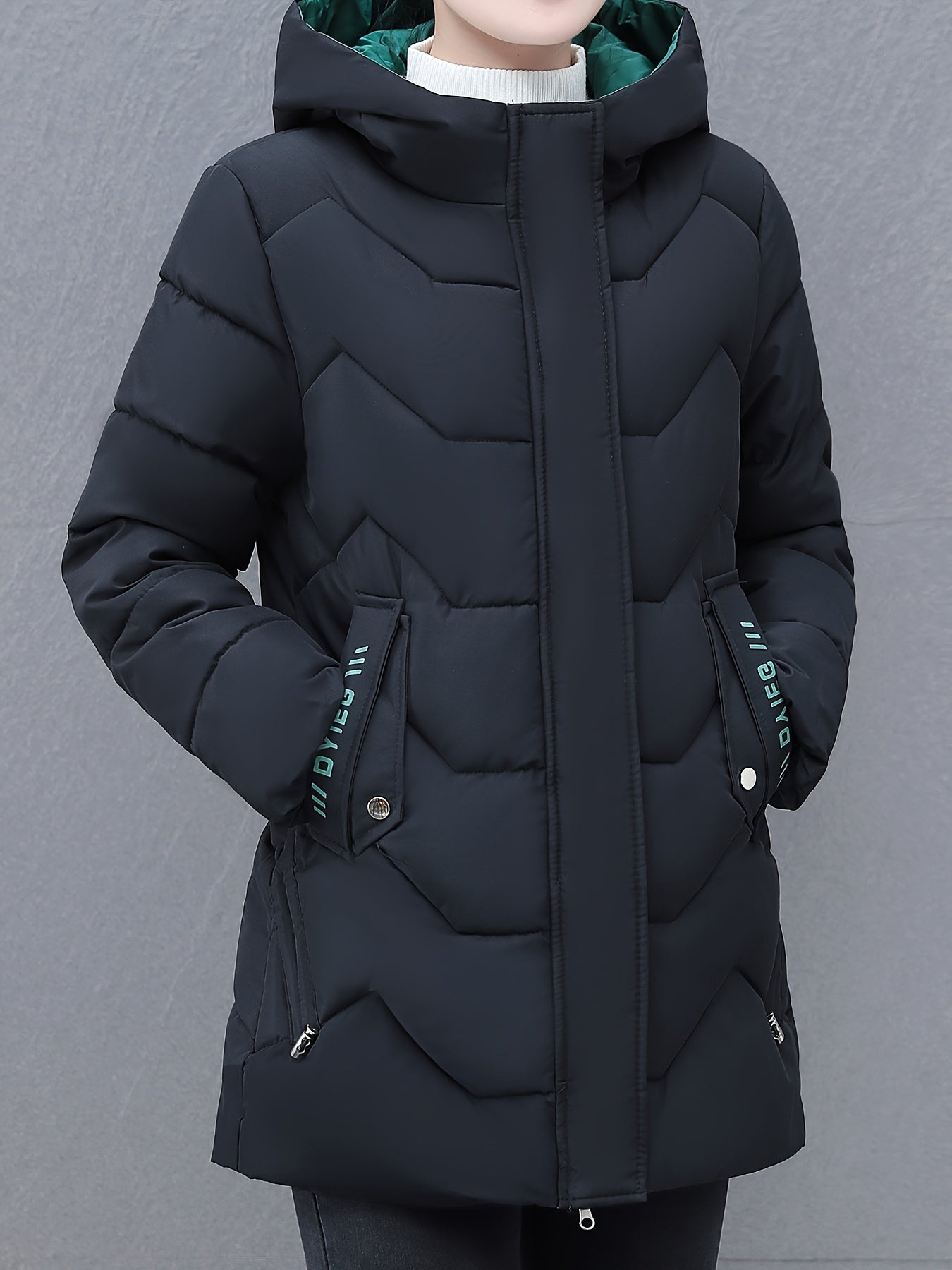 Chaqueta acolchada de longitud media para mujer | Ideal para otoño/invierno