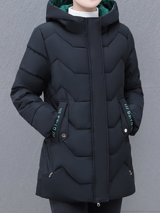 Chaqueta acolchada de longitud media para mujer | Ideal para otoño/invierno