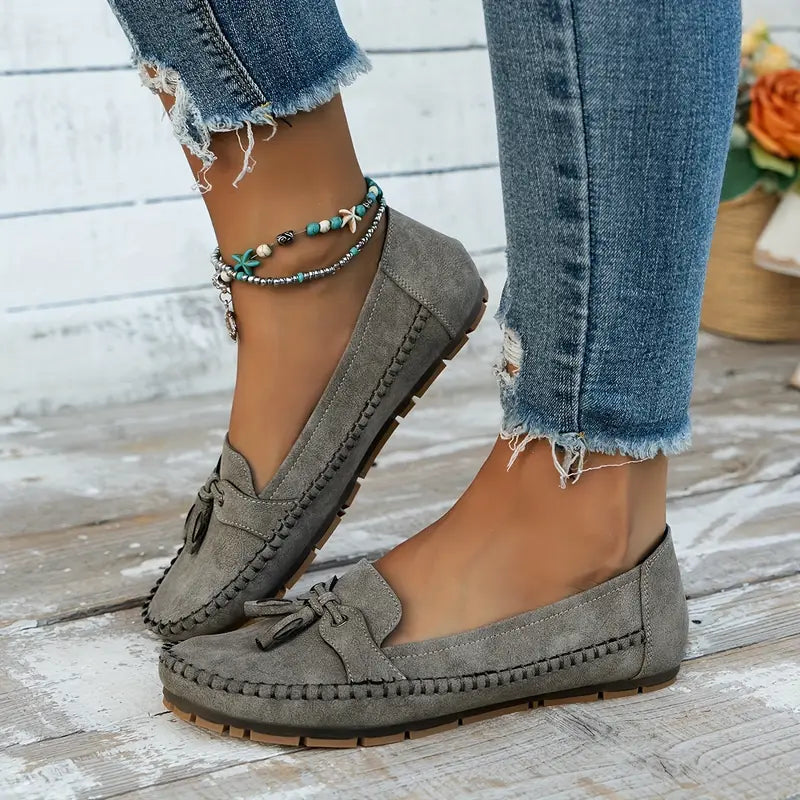 Damskie Mokasyny Moccasin Z Frędzlami