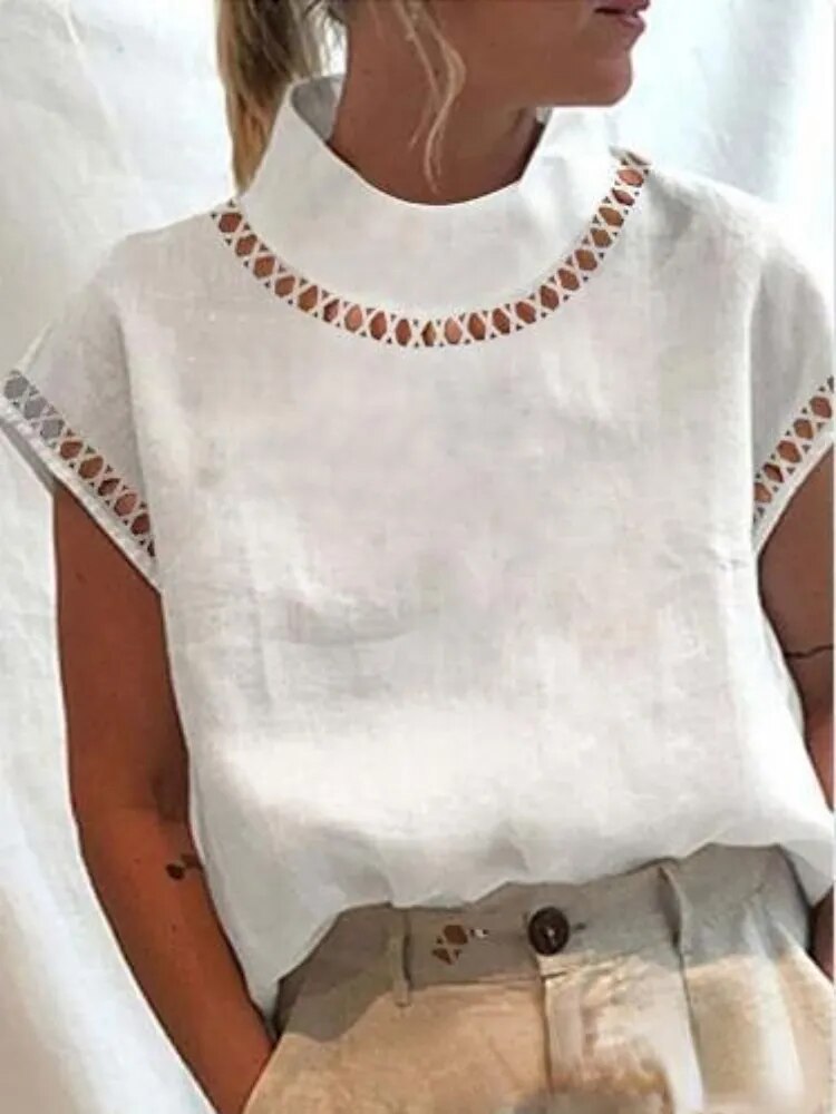 Marieky - Blusa casual vintage para mujer