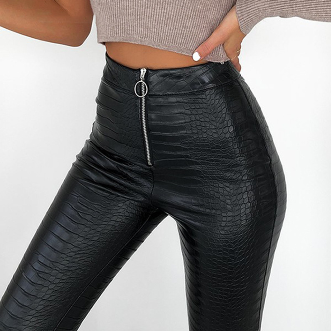 Vitha - Pantalones modernos de piel de animal para mujer