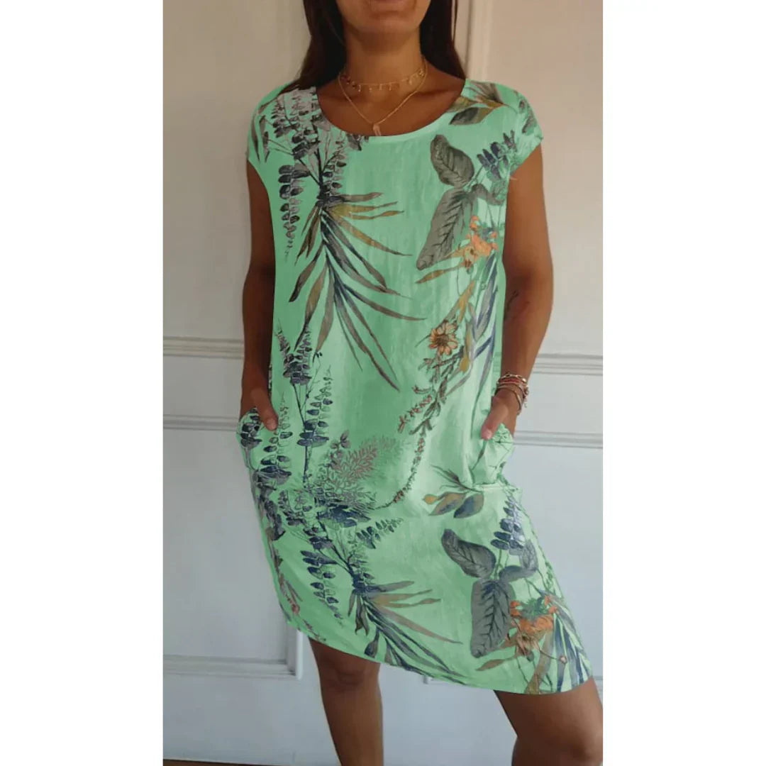Vestido con escote redondo