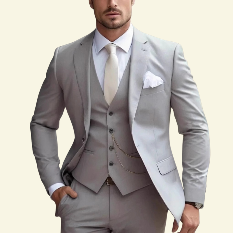 Męski Garnitur Slim Fit