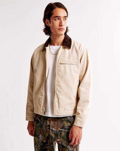 Chaqueta corta de trabajo con cremallera