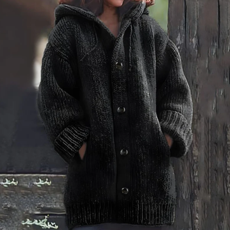 Opulento, acogedor y moderno abrigo de invierno para mujer