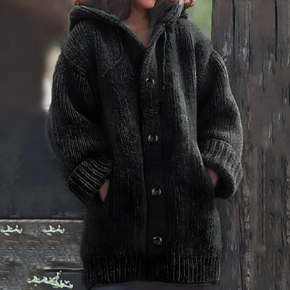 Opulento, acogedor y moderno abrigo de invierno para mujer