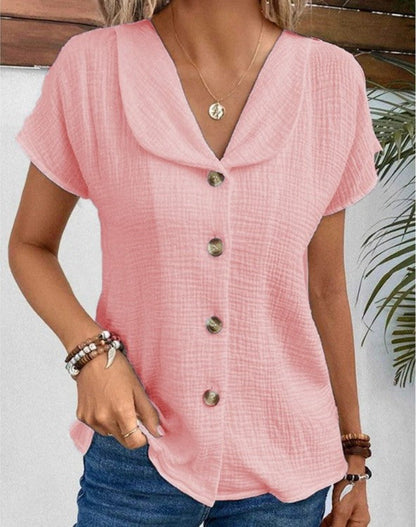 Blusa Vero | Top chic con elegante cuello y detalles de botones