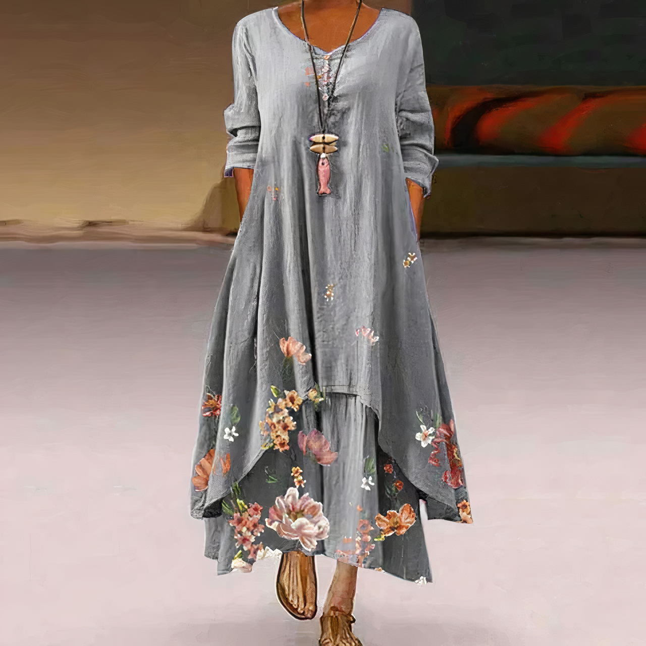 Eloria - Elegante vestido de algodón