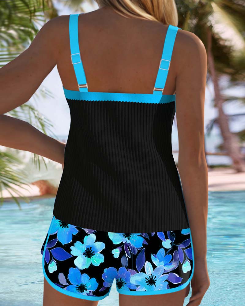 Damskie Tankini Z Topem I Szortami