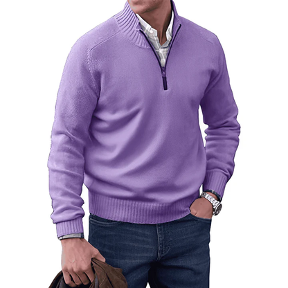 Elegante jersey con cremallera y diseño refinado