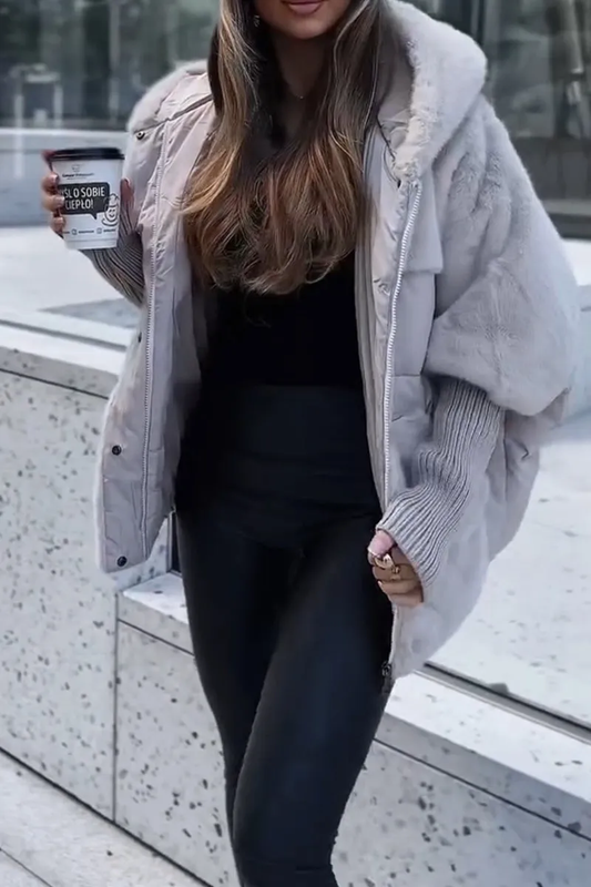 Woolspire™ Chaqueta bomber con capucha para mujer