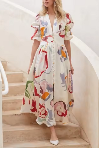 Isla | Vestido largo de playa estampado para mujer