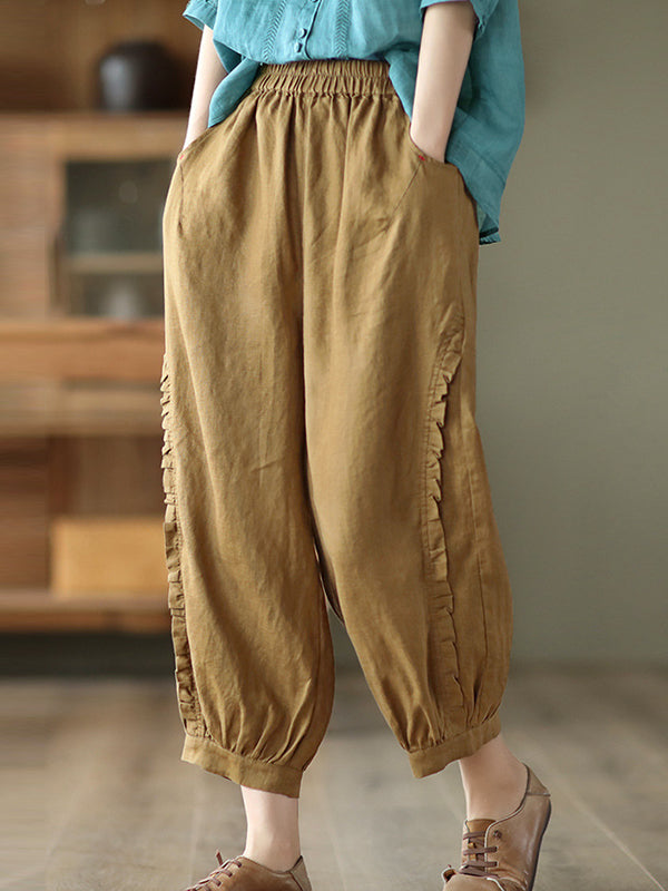 Chike - Pantalones de harén con volantes
