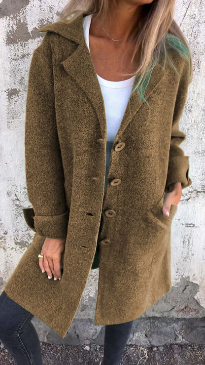 Teni™ | Abrigo largo casual elegante con prácticos bolsillos