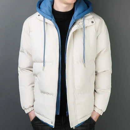 Gaston | Chaqueta de algodón engrosado con capucha cortaviento para hombre