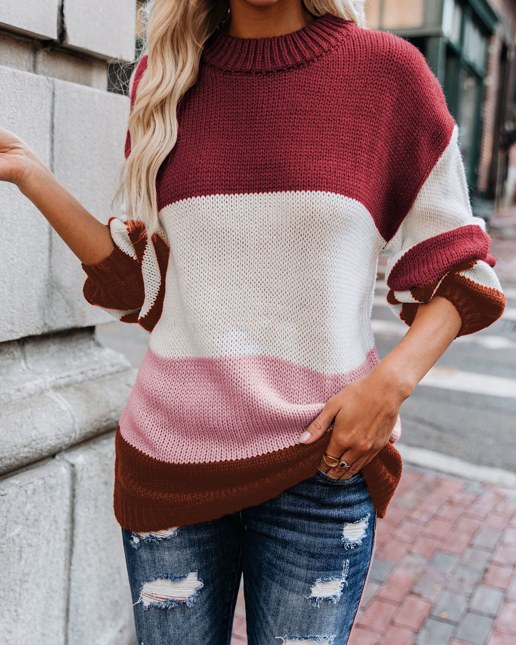 Jersey de punto patchwork
