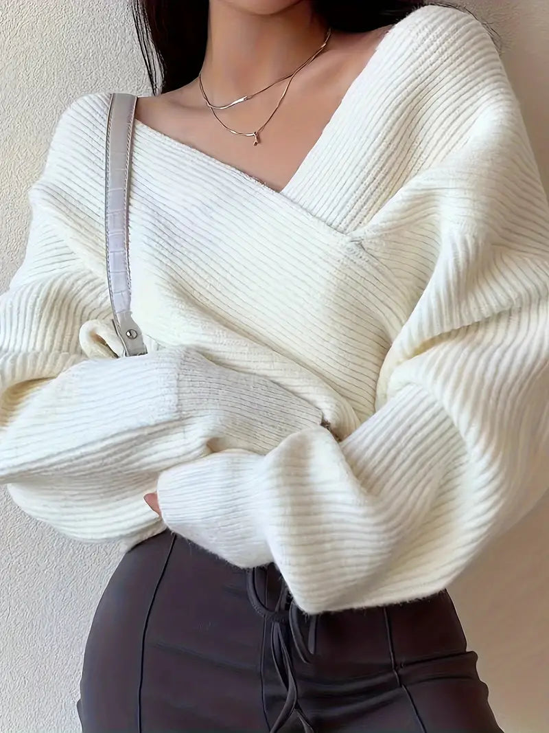 Laufey - Elegante jersey cruzado para mujer