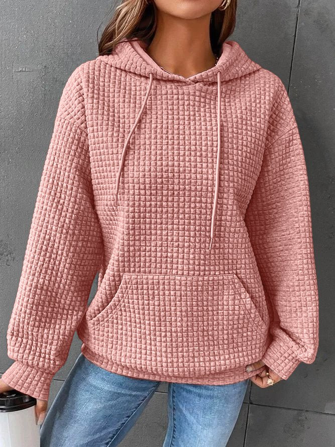 Sudadera con capucha y cordón para mujer