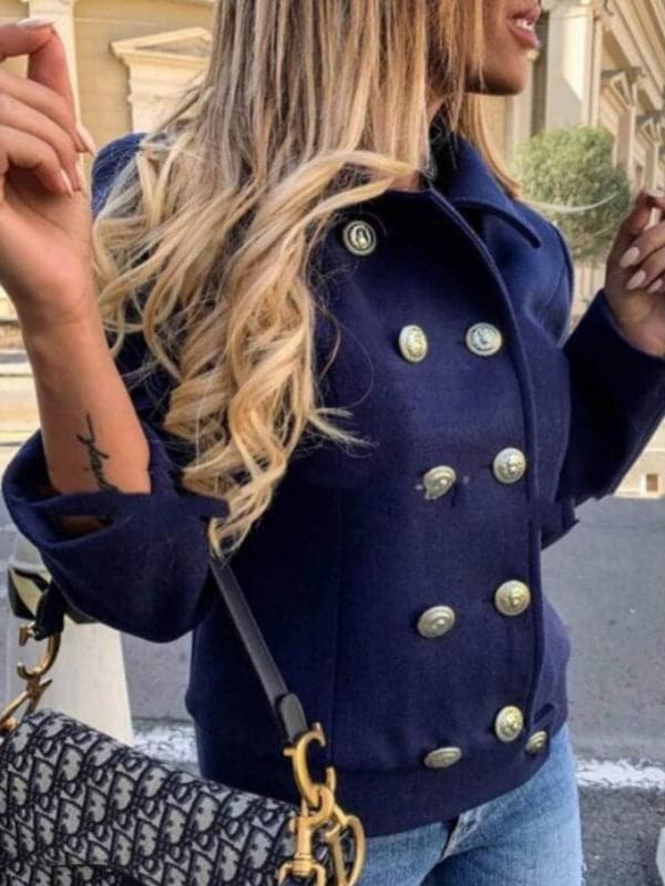 Jenny - Chaqueta corta de diseño con botones dorados