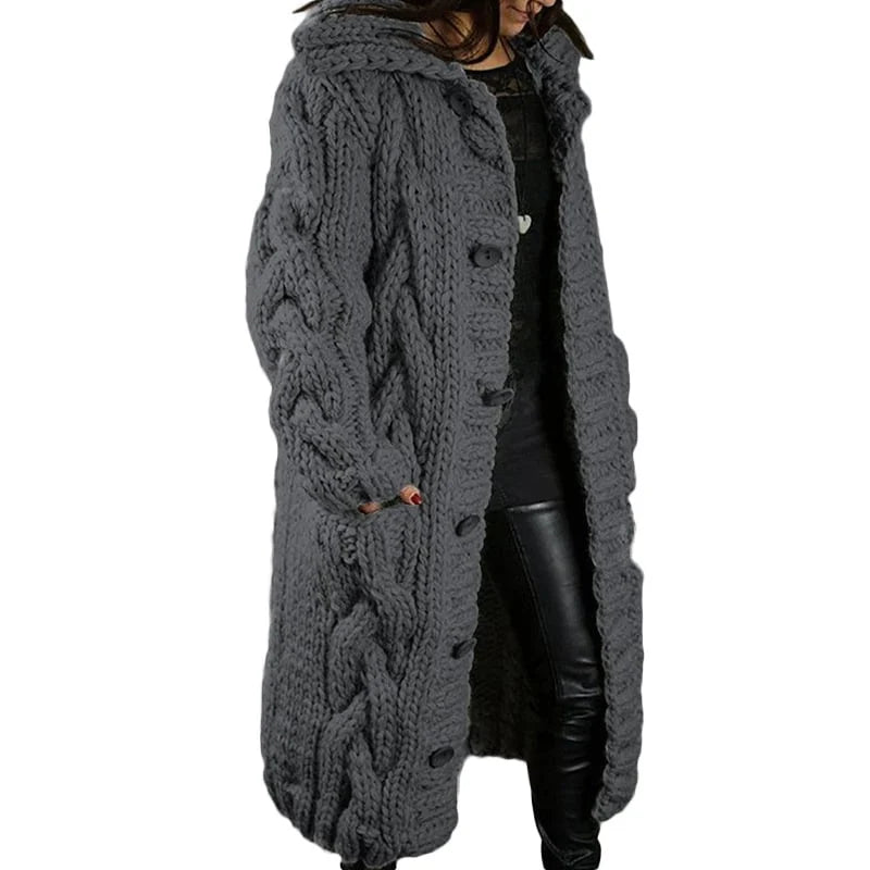 Chaqueta de punto larga
