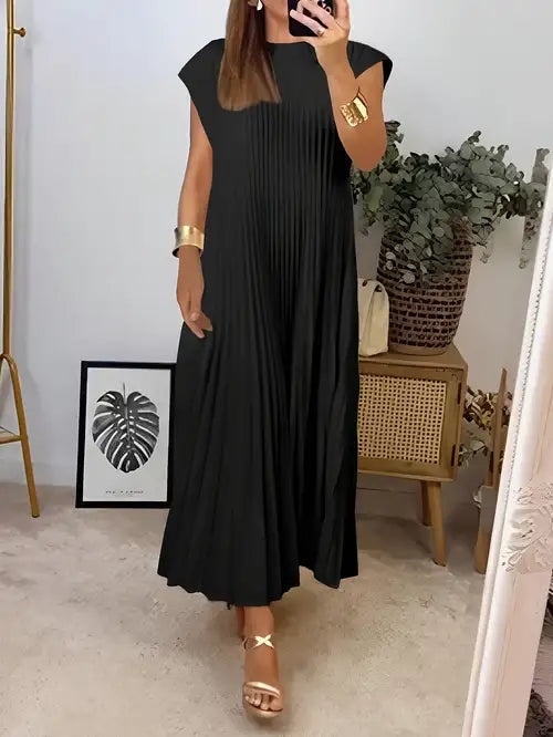 Sofisticado vestido ligero con pliegues