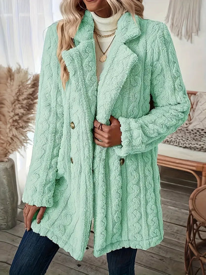Amélie | Abrigo térmico para mujer suave y liso con mangas largas y elegante