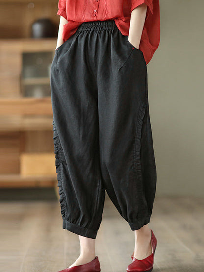 Chike - Pantalones de harén con volantes