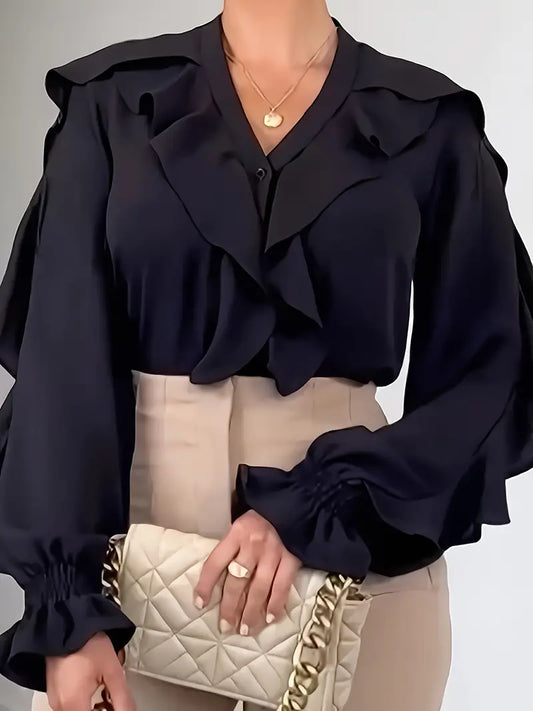 Isabelle Blusa con volantes para mujer - Romántica y elegante