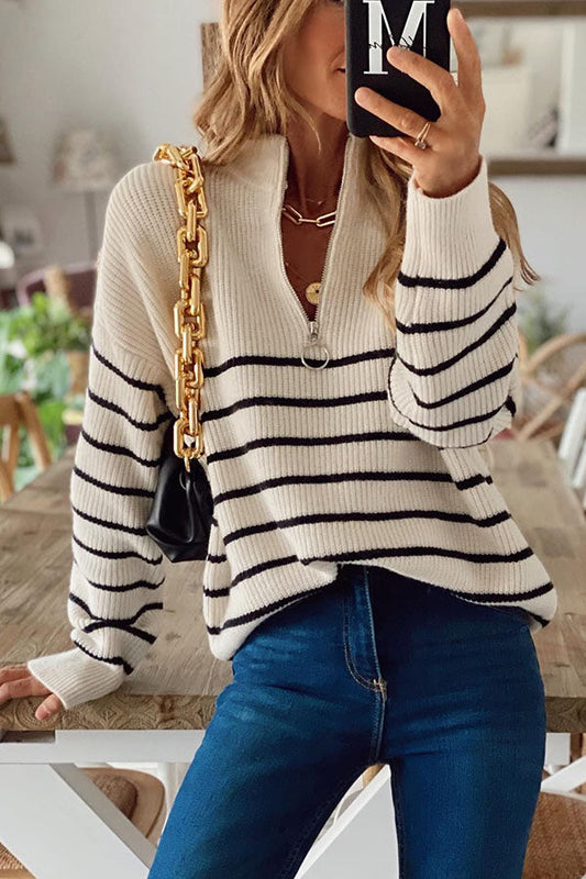 Ulla Sweater | Jersey casual media cremallera