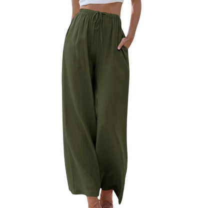 Reese - Pantalones de talle alto y pernera ancha