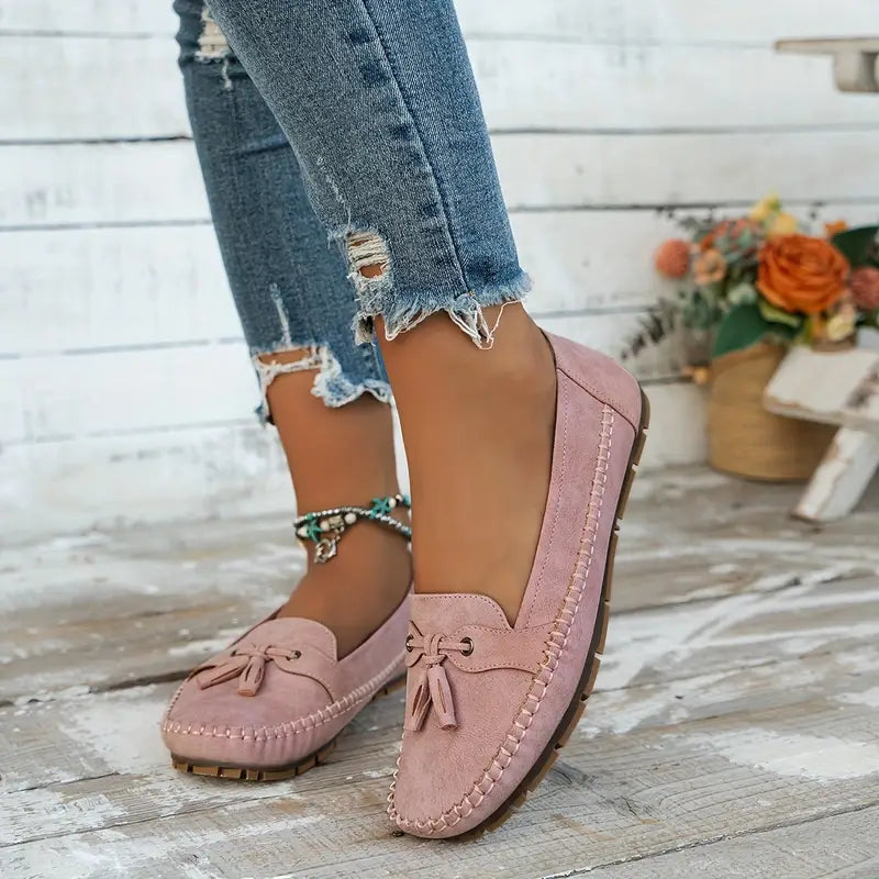 Damskie Mokasyny Moccasin Z Frędzlami