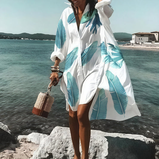 Camisa de verano relajada y elegante con un look casual y elegante