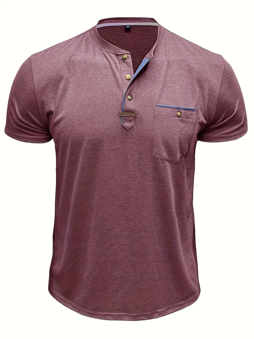 Męska Koszulka Henley Guzikami