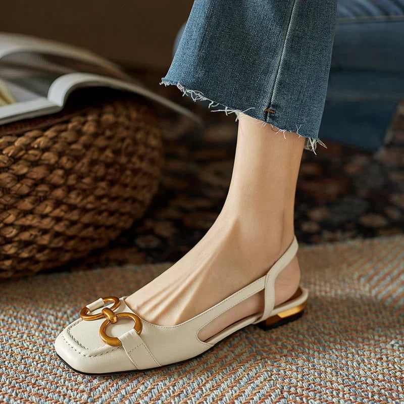 Damskie Płaskie Buty Slingback
