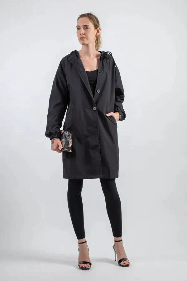Dry | Mackintosh impermeable con botones y capucha