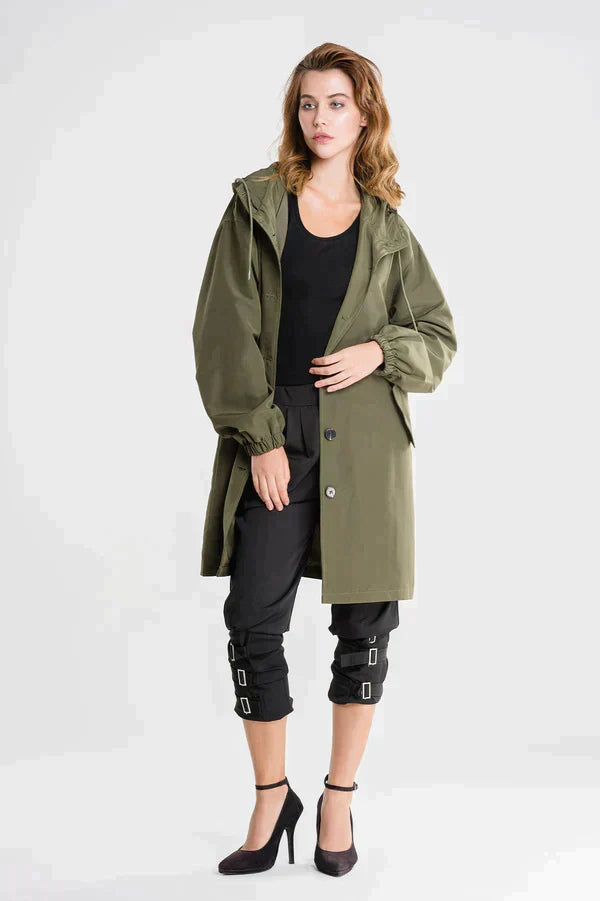 Dry | Mackintosh impermeable con botones y capucha