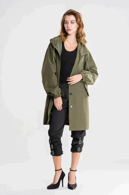 Dry | Mackintosh impermeable con botones y capucha