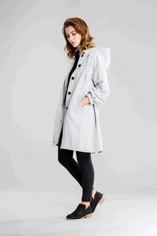Dry | Mackintosh impermeable con botones y capucha