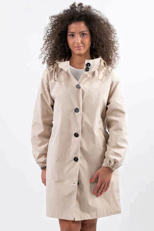 Dry | Mackintosh impermeable con botones y capucha