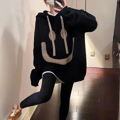 Smile - Sudadera con capucha cálida y acogedora