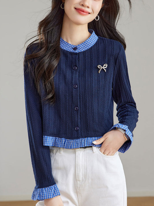 Debby Cardigan | Chaqueta de punto casual cuello redondo