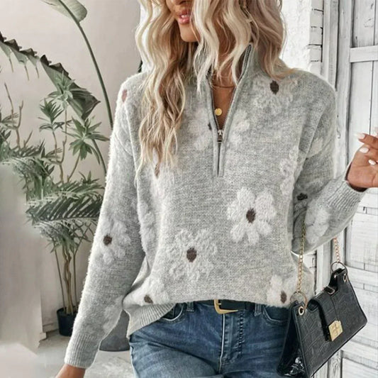 Jersey floral de primavera para mujer