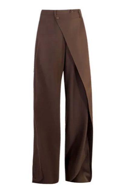 Pantalones anchos irregulares para señora