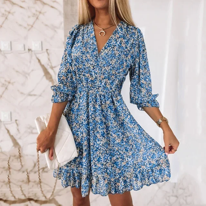vestido de verano con estampado bohemio para mujer