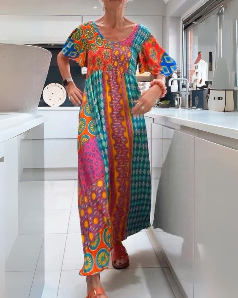 Vestido bohemio con estampado paisley