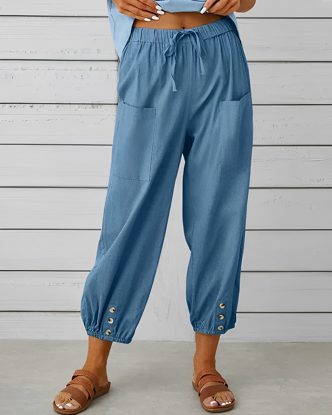 Pantalones anchos con cintura alta