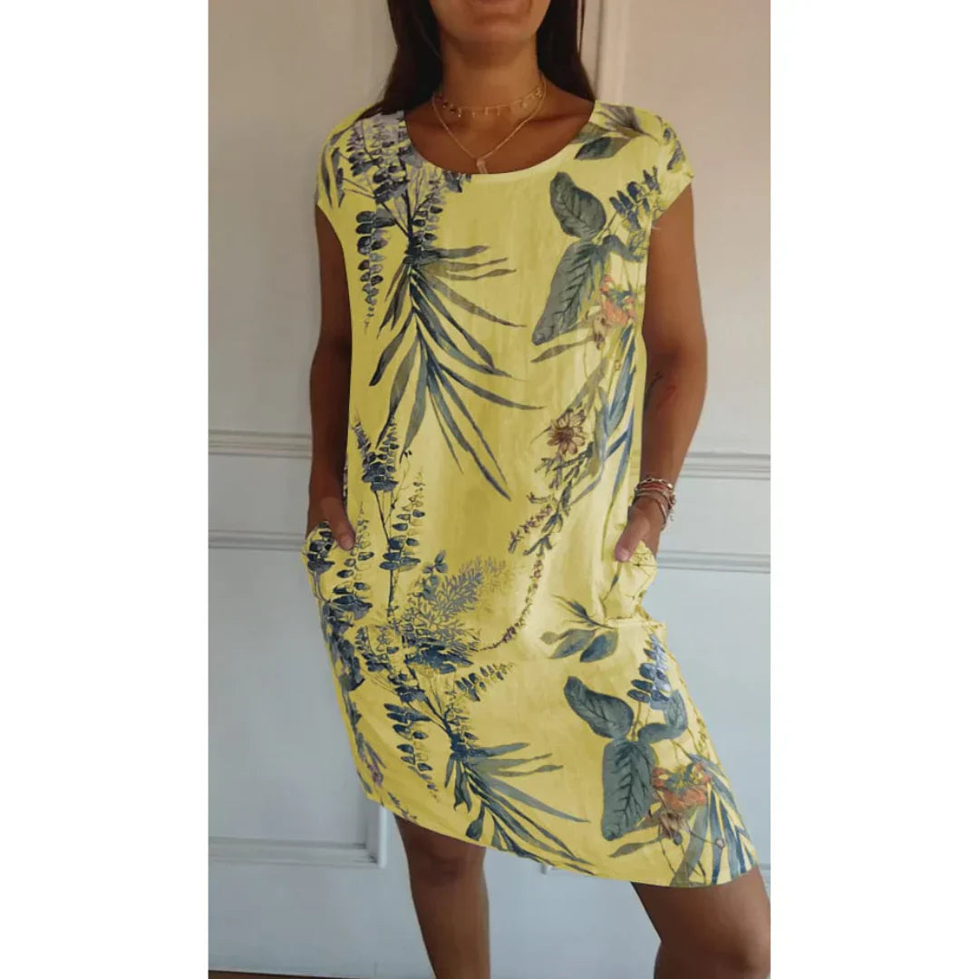 Vestido con escote redondo