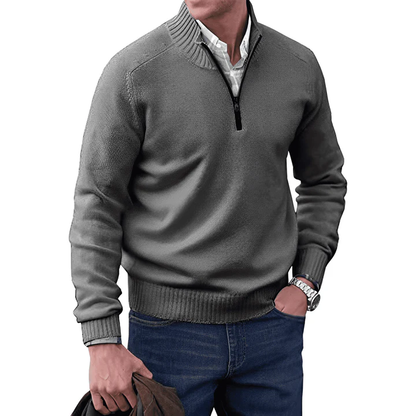 Elegante jersey con cremallera y diseño refinado